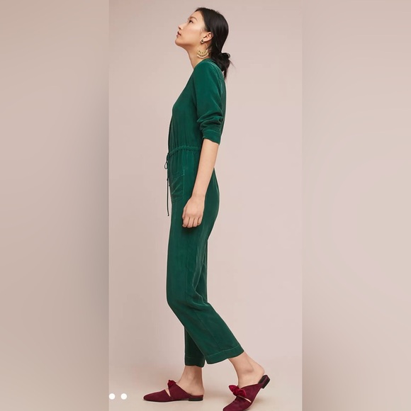 Corey Lynn Calter Emerald Jumpsuit with Tie Waist - Picture 4 of 7